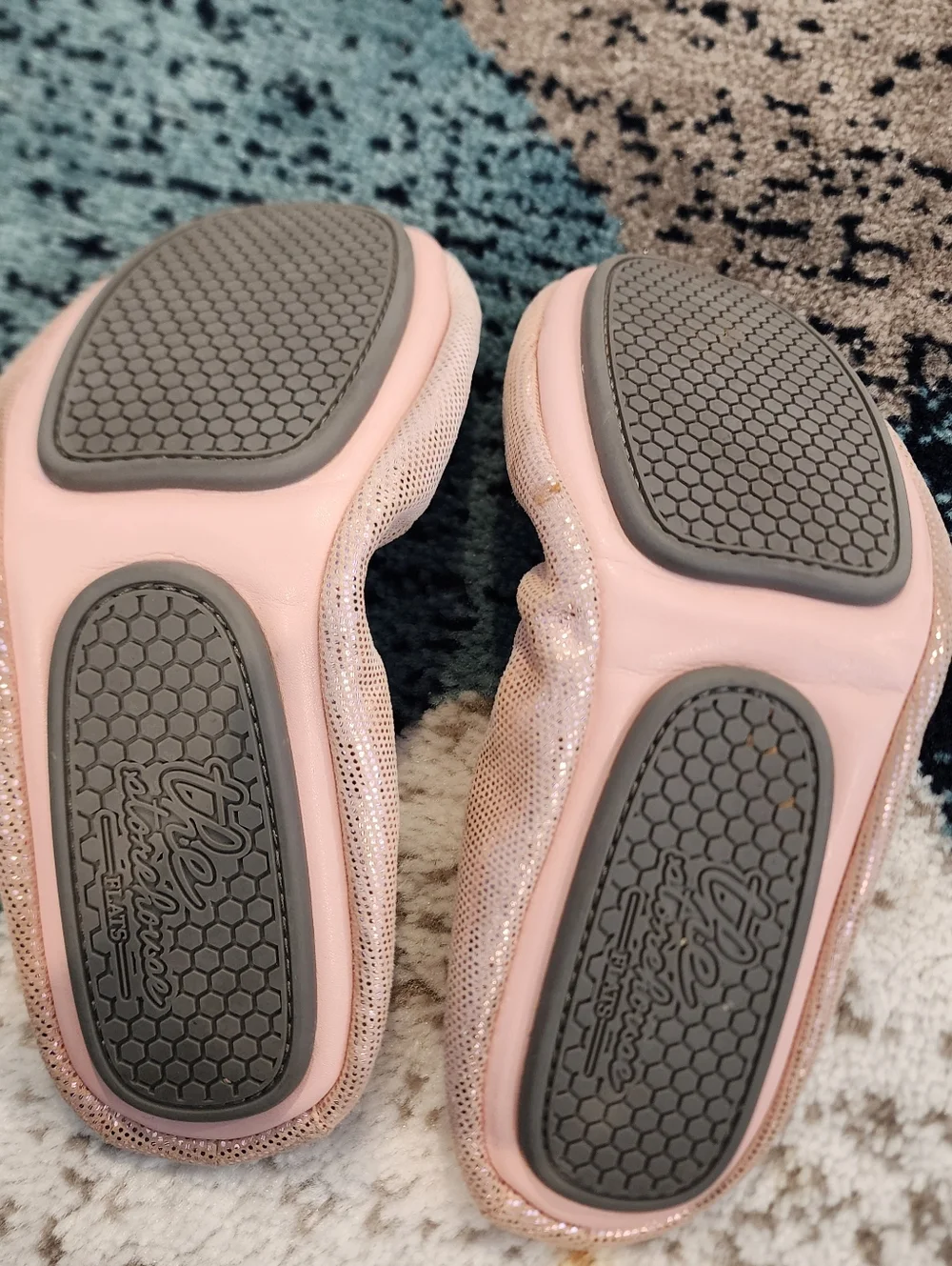 The Storehouse Flats Rose Gold Leather Foldable Ballet Flats Women's Size 8